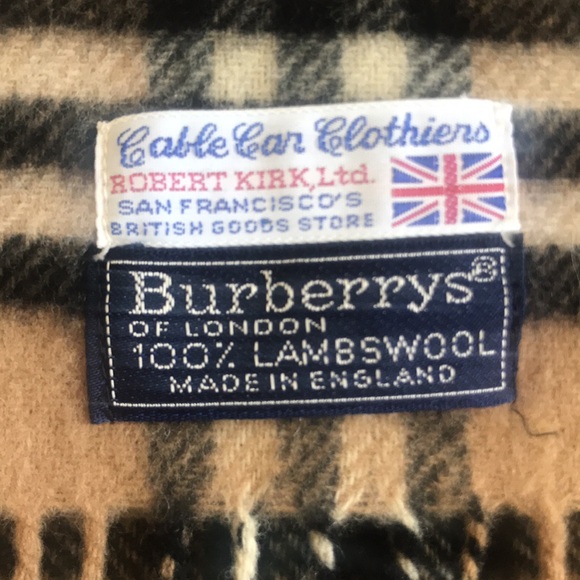 Vintage Burberrys nova check lambswool scarf - Picture 2 of 10